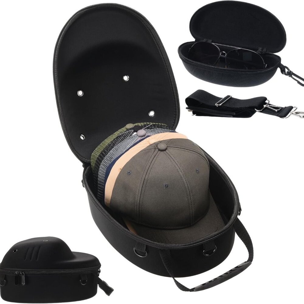 Hard Hat Travel Case for Baseball Caps - Convertible 3-Way Carry